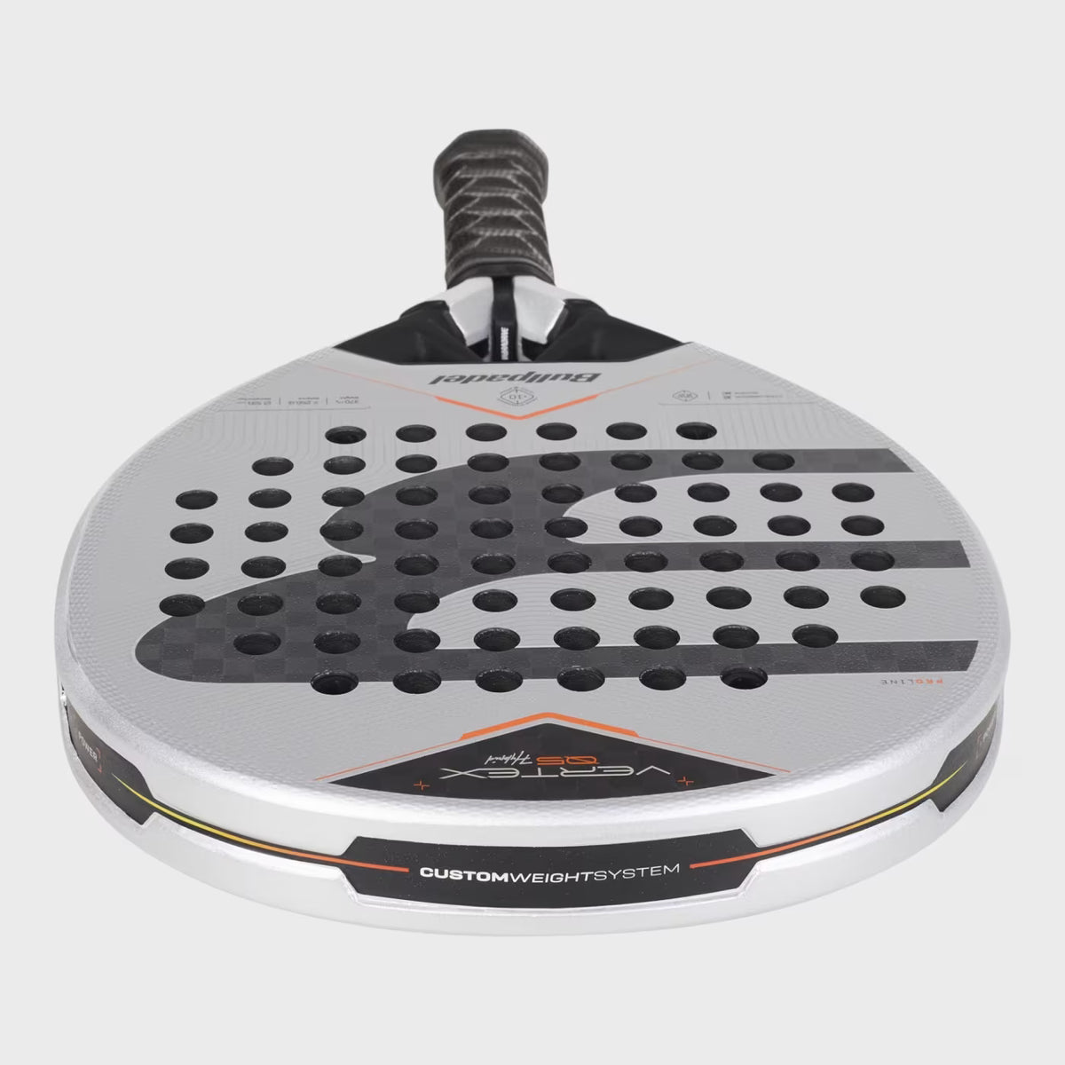 Bullpadel Vertex Hybrid 05 27 12K Carbon Padelracket Silver - Black